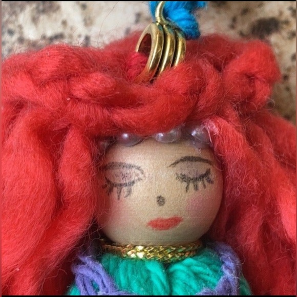 Mermaid macrame Hanger Doll Handmade  100% Handmade - Picture 4 of 12